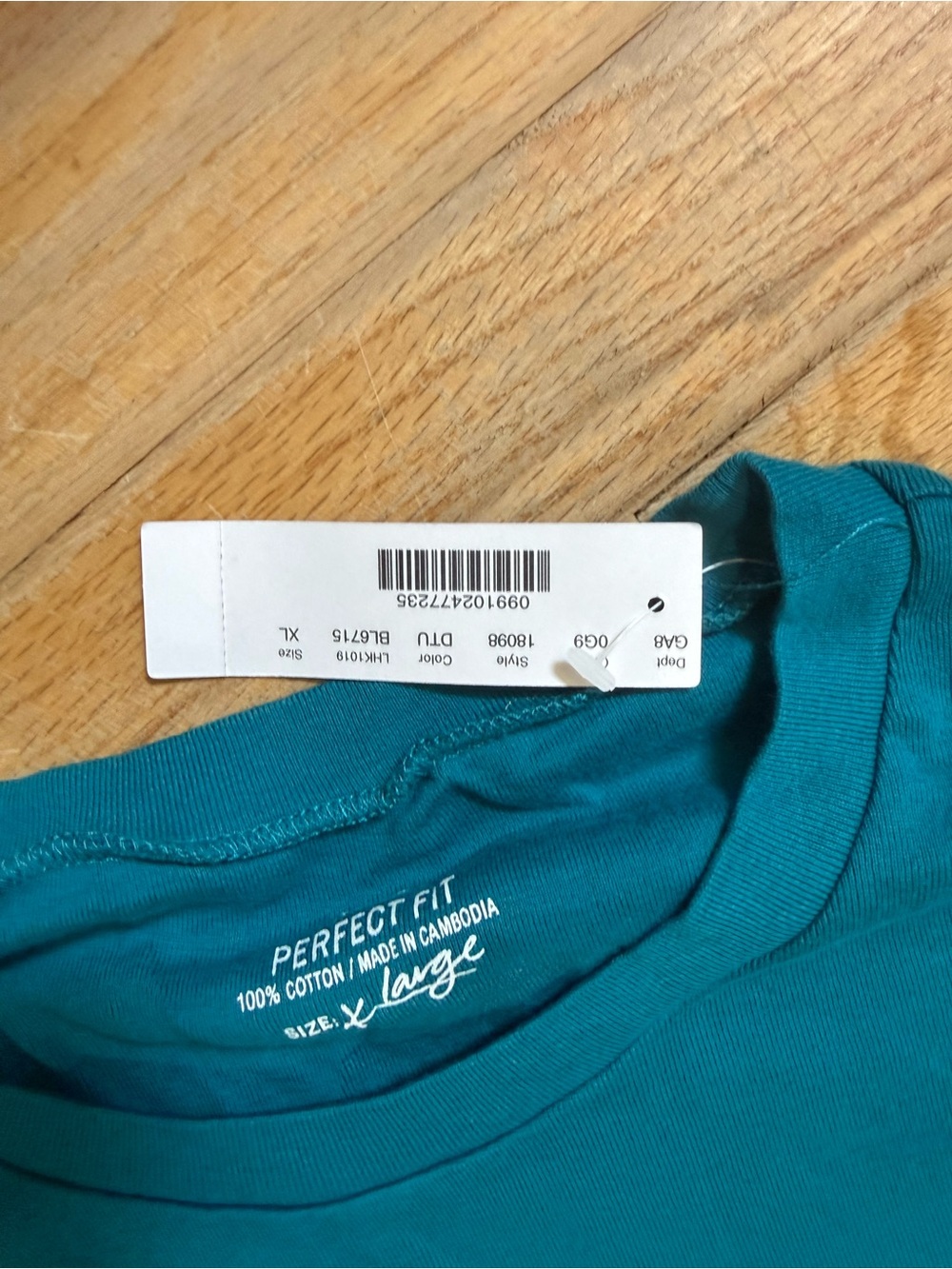 J Crew Perfect Fit Teal Crew Neck T-Shirt
